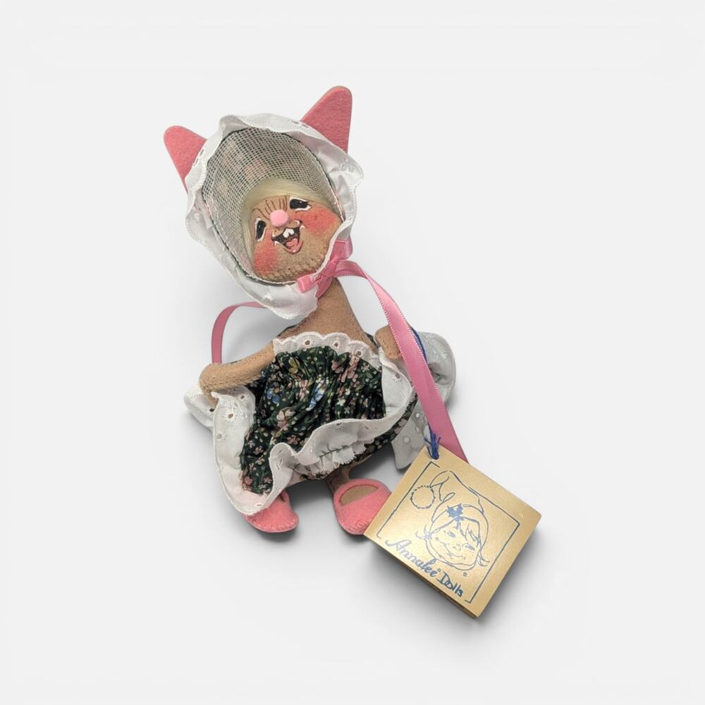 1998 Annalee Felt Fabric Easter Parade Girl Doll